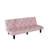 Pink Velvet Bed With 66 - Inch Depth, Frame, 3 Adjustable Positions, High Elastic Foam Filling, Matches Any Decor Bed, Gears For To Switch, Design, Support, Seat Cushions Relaxation-1455842584