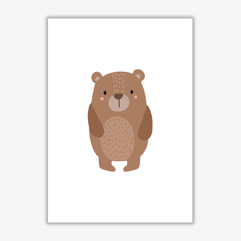 Children's Animals, Bear - Print, No Frame, 85 cm H x 60 cm W x 1 cm D