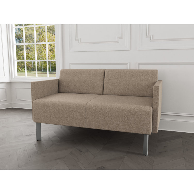 Causeuse de réception Luxe Lounge, Acier argent, Limon Archetype