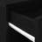 vidaXL Rolling Cabinet Black oak 45 x 38 x 54 cm Engineered wood