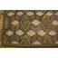 Artistic Antique Geometric Cube Folk Art Pattern American Hooked Rug