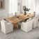 Set Of 2 Upholstered Troy With Casters