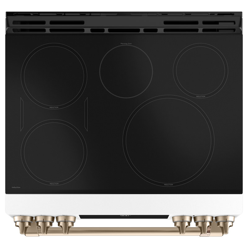 Matte White 30" Induction Range with Warming Drawer