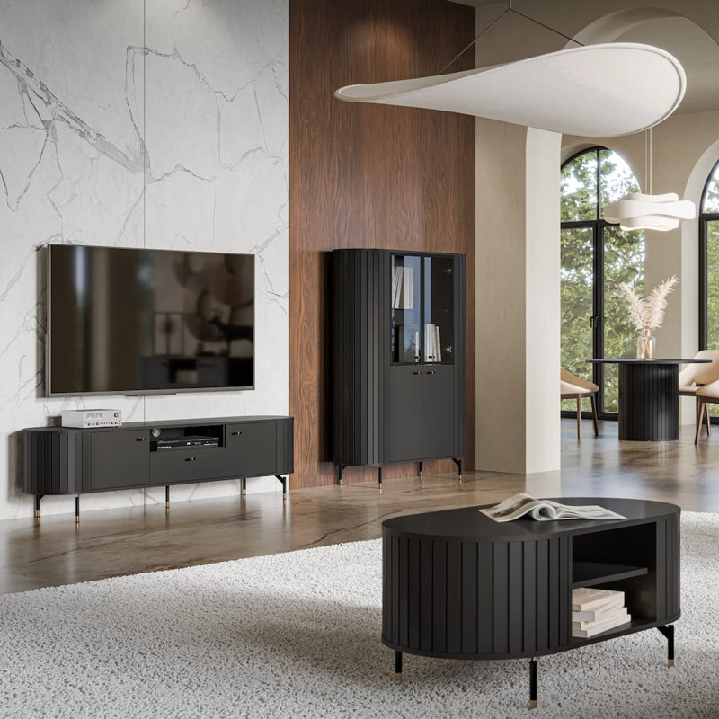 Zante Coffee Table with Storage, Black