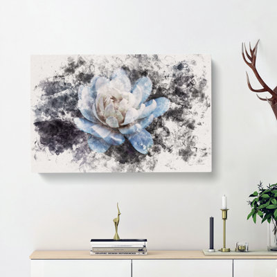Blue Magnolia Flower - Wrapped Canvas Print