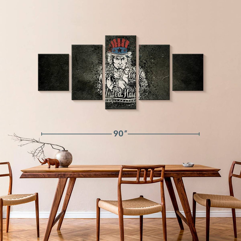 Grunge Uncle Sam, 42" H x 92" W