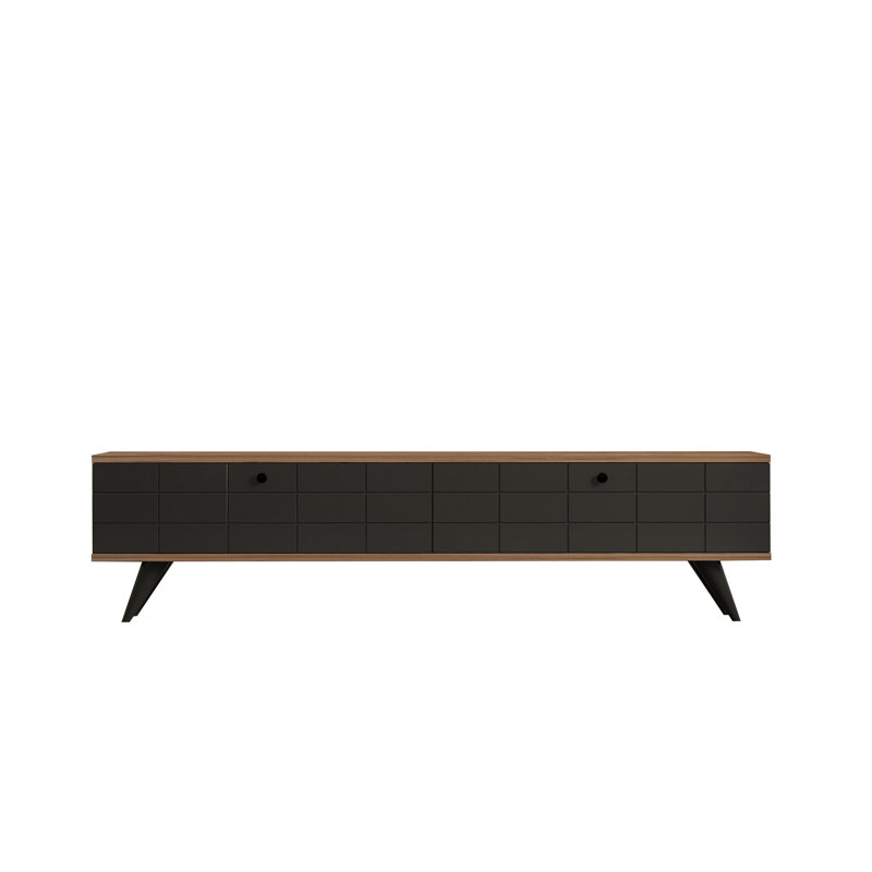 Keikei Unfinished TV Stand for TVs up to 65" with Fireplace Included