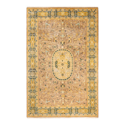One-of-a-Kind 6' 0" X 9' 5" 2000s Wool Area Rug in Brown