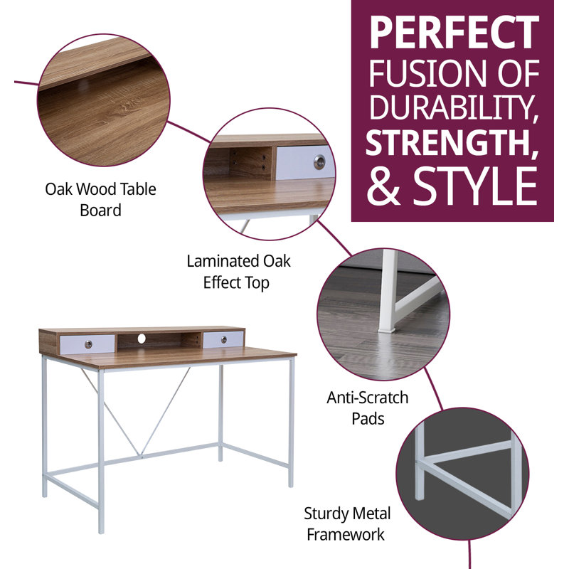 Auria Metal Base Writing Desk