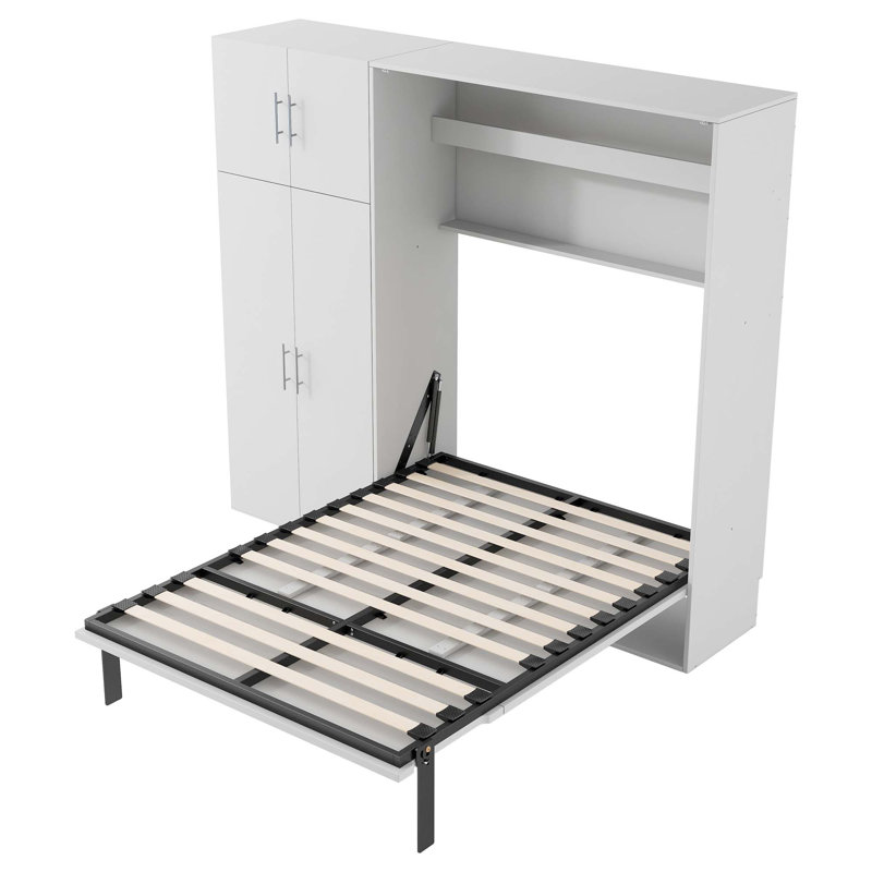 Lit escamotable avec casiers et armoires escamotables, Double