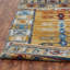 Zahara Hand Knotted Wool Area Rug in Saffron; Gold; Blue; Red-1612167310