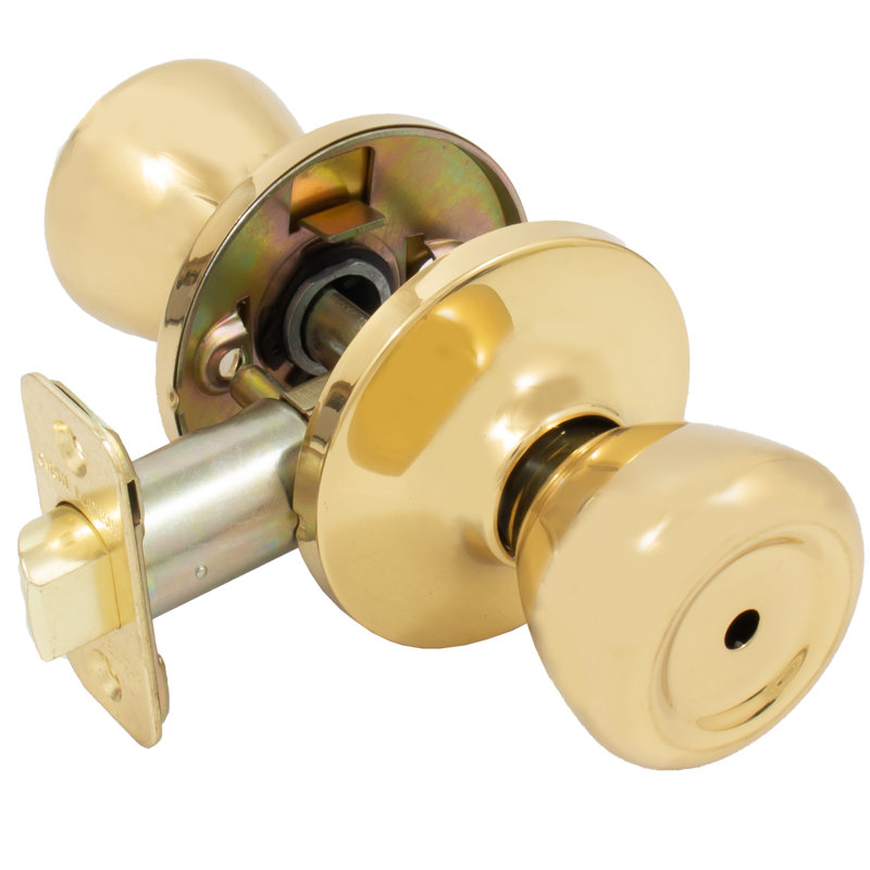 Bouton de porte d’intimité tulip, Laiton brillant