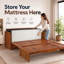 Lit escamotable Night & Day Furniture avec matelas en mousse à mémoire de forme et gel de 15 cm, format Queen, couleur cerisier