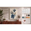 Delicate Blue Blossoms Japandi - Wrapped Canvas-164891552-164891581