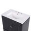 Meuble-lavabo de style rétro 30 po avec lavabo, espace de rangement multifonctionnel, tablette de porte, porte à fermeture douce