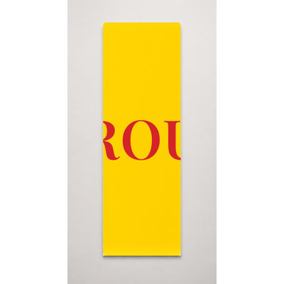 Art mural sur toile, drapeau jaune du monde roux, monogramme de luxe