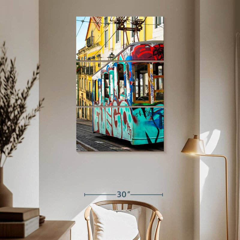 Mehar Graffiti Tramway Lisbon, 65" H x 42" W