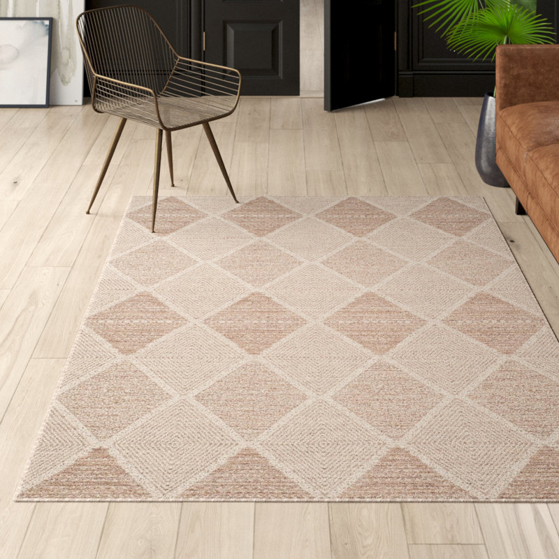 Tapis en coton tissé à la main Annia, Rectangle 8 pi x 10 pi