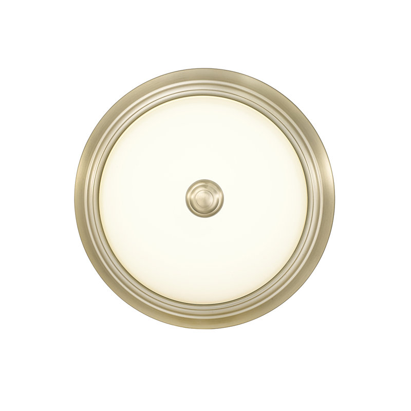 Plafonnier encastré 11 po 2 lumières Andrew-Joseph, Or moderne