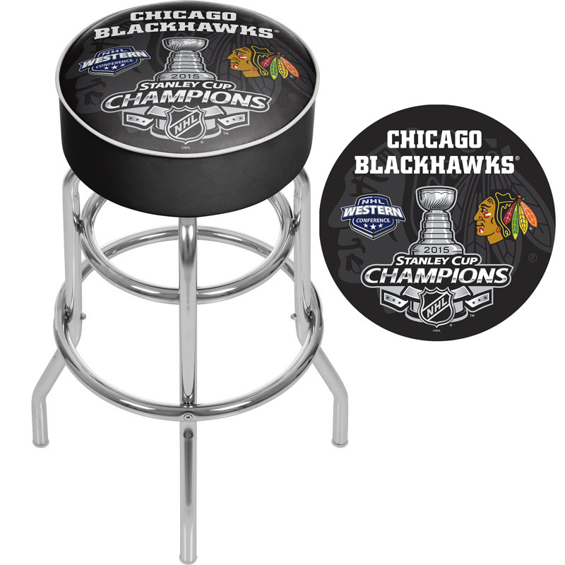 NHL Swivel Upholstered Counter Stool
