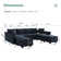 Tremee U Shaped Modular Velvet Sectional Couch