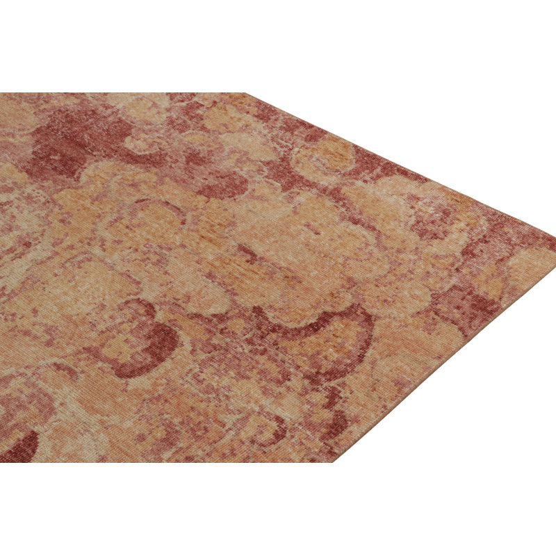 Homage Wool Abstract Area Rug in Red/Gold