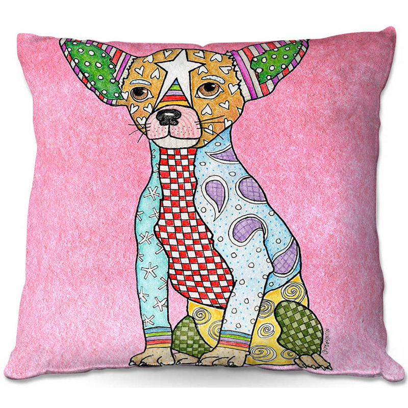 Reversible Throw Pillow, 20" x 20", Light Pink
