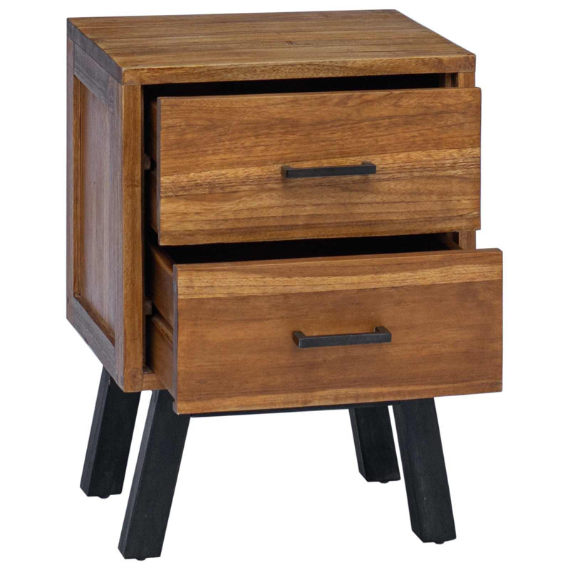 40cm W Solid Wood Bedside Table