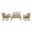 Dulciana Outdoor 5 - Piece Teak Conversation Set