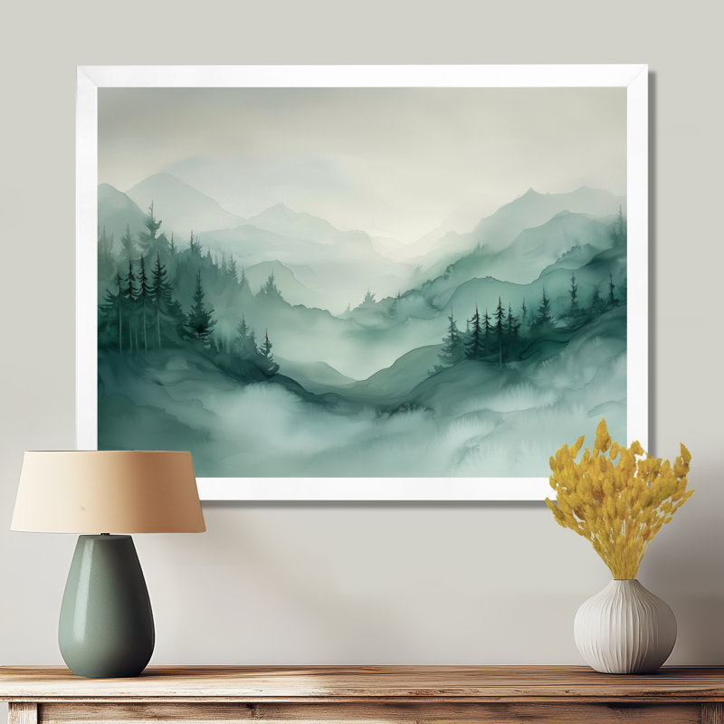 Décoration murale Goudelock, H 34 po x l 44 po, Blanc, Floater Framed