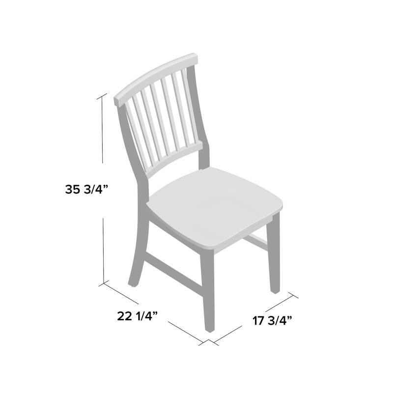 Almendra 18'' H Solid Wood Side Chair, Cottage Oak