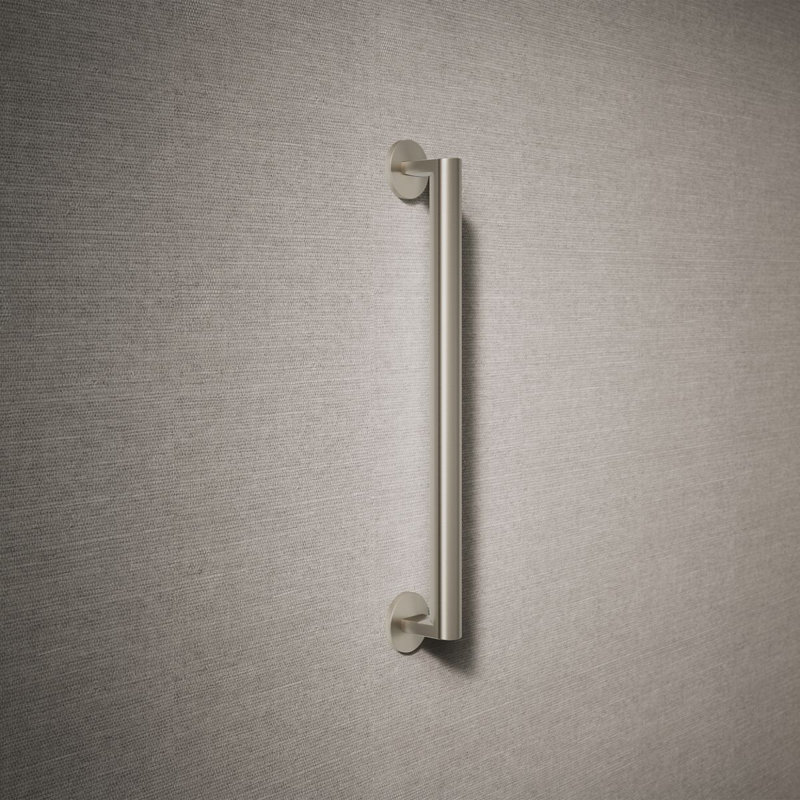 Components In Grab Bar, Vibrant Brushed Nickel, 18" W