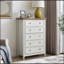 Commode moderne à 5 tiroirs, commode à tiroirs et rangement pour vêtements, armoire de rangement pour le salon, rangement pour commode de ferme BEIGE