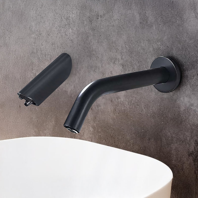 Robinet mural sans contact en bronze huilé Chatou, design élégant, durable et hygiénique