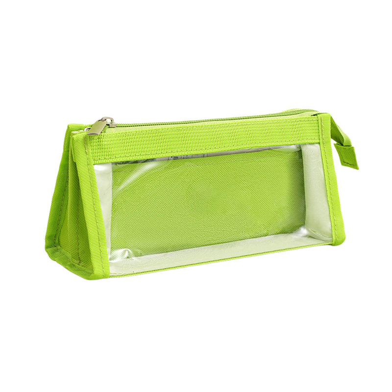 Sac à crayons transparent en maille transparente, Vert