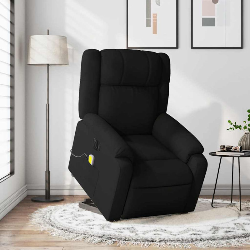 Fauteuil de massage, Électrique, Polyester noir