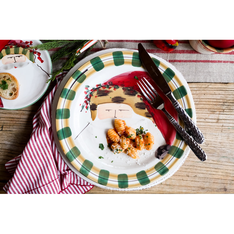 Old St. Nick Handmade Earthenware Dinner Plate