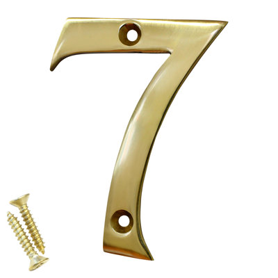 Brass Surface Mount House Number