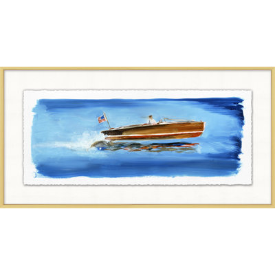 Wooden Speed Boat Print