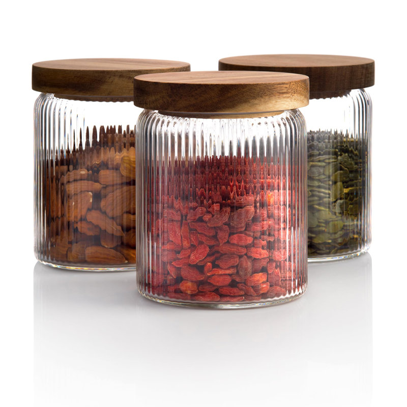 Glass Jar - Set of 3, 500ml