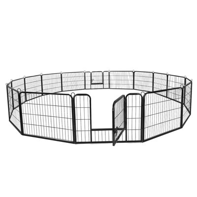 Clôture pour animaux pliable en métal 16 pièces VIVohome