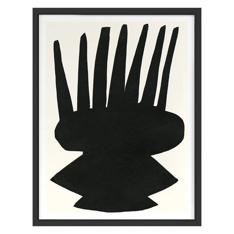 «Spring 2021 Abstract Shape 2», ensemble encadré sur papier par Kate Roebuck, H 22 po x l 17 po