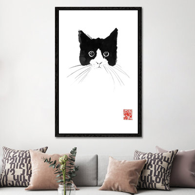 Cat Head by Péchane - Painting on Canvas
