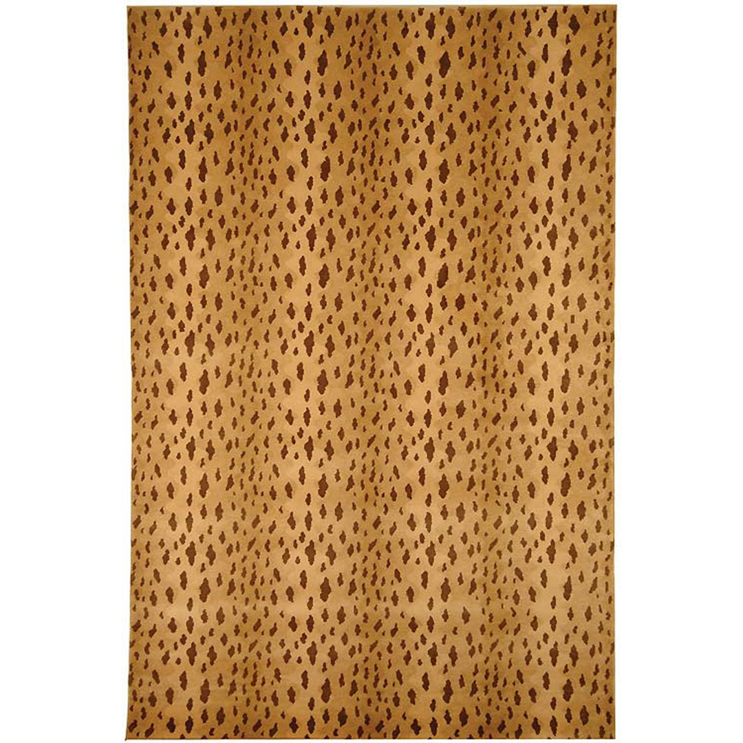Tibetan Hand Knotted Wool/Viscose/Cotton Animal Print Rug in Beige dCOR design Rug 