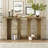 Modern Sleek Design Wooden Console Table With Lower Shelf-803979764