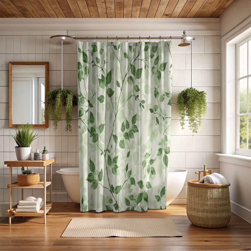 Spring Leaves - Premium Shower Curtain, 74"H x 71"W