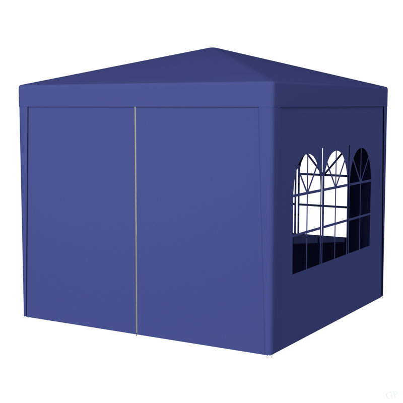10'X10' Party Tent Outdoor Heavy Duty Gazebo Wedding Canopy + 4 Removable Walls ,Blue, Blue