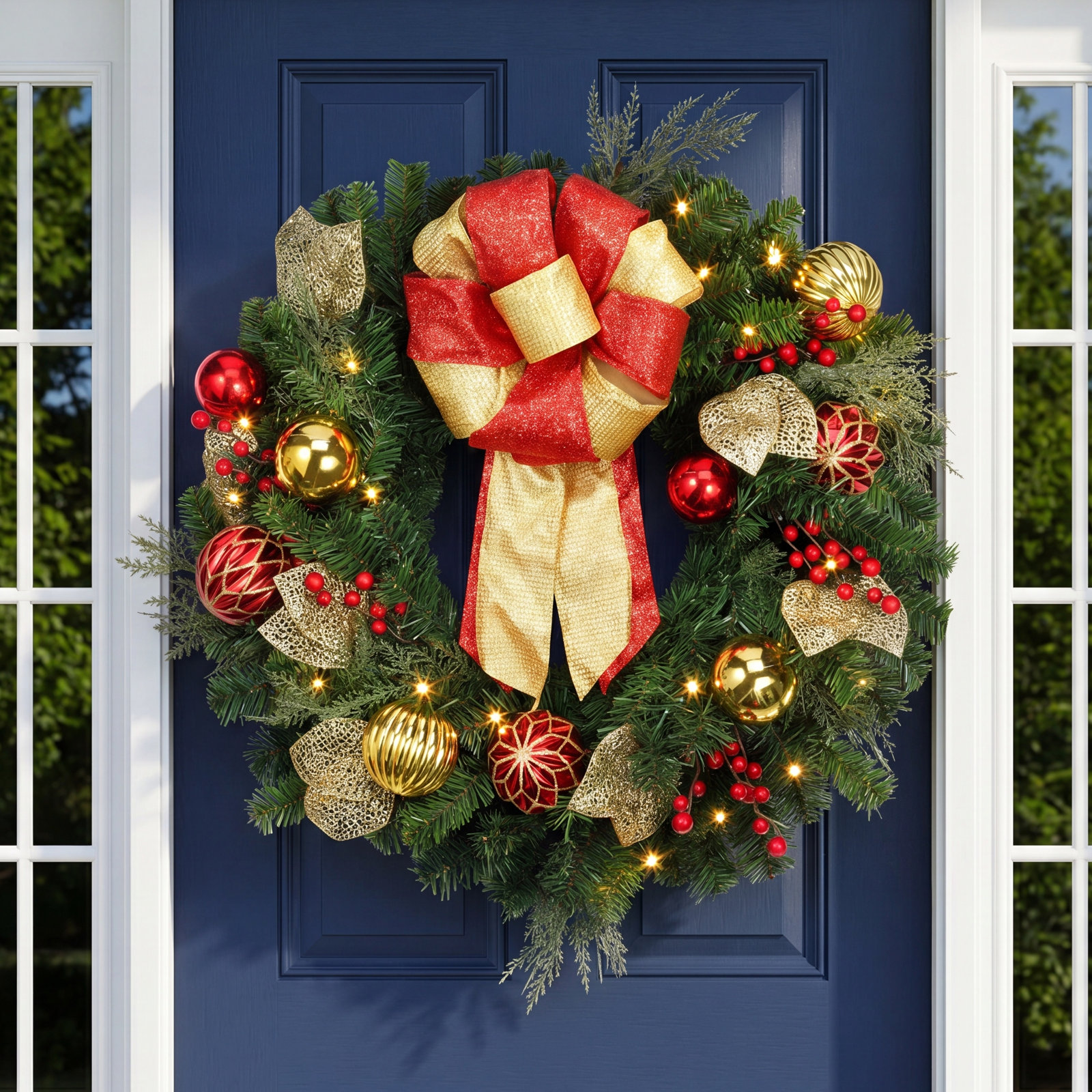 24'' Lighted Wreath