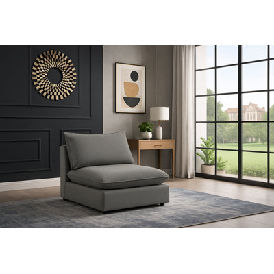 Lin durable sans accoudoirs Tupman Beige