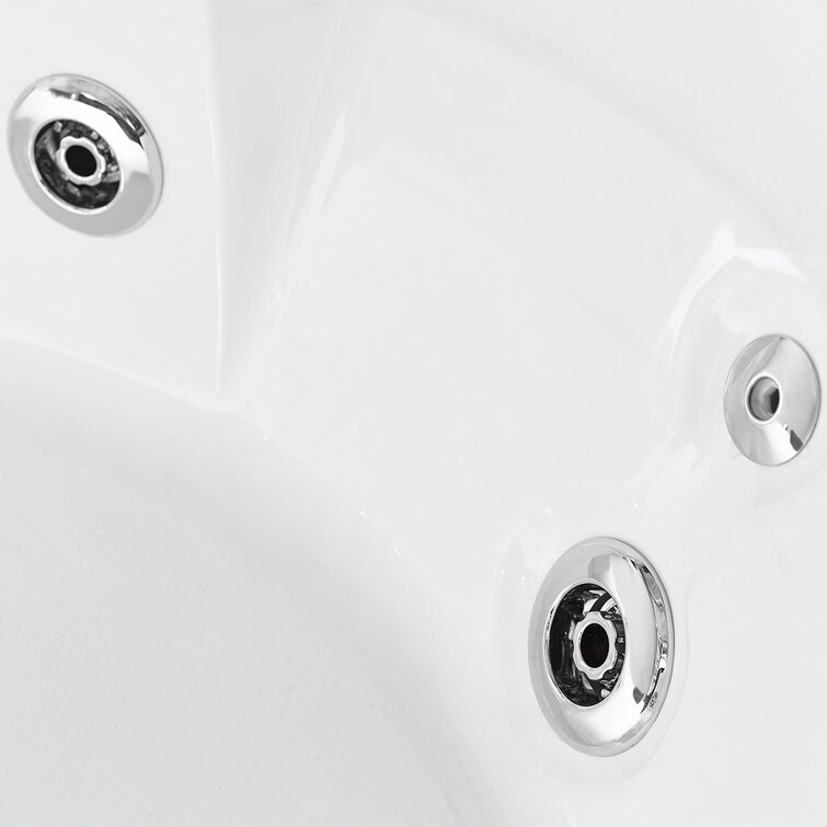 Acrylic Whirlpool Corner Bathtub 61 2 Person Hydro-massage Soaking SPA  Double Ended Tub (Q312N)